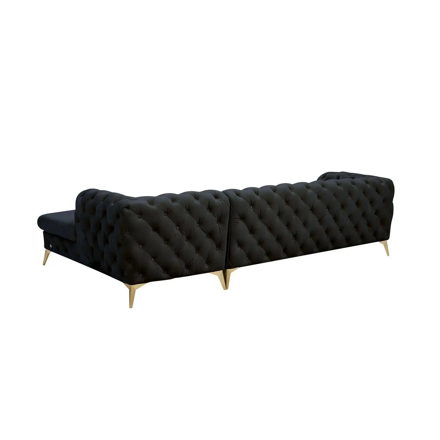 Regina LAF Sofa Chaise Sectional – Gold Base Edition