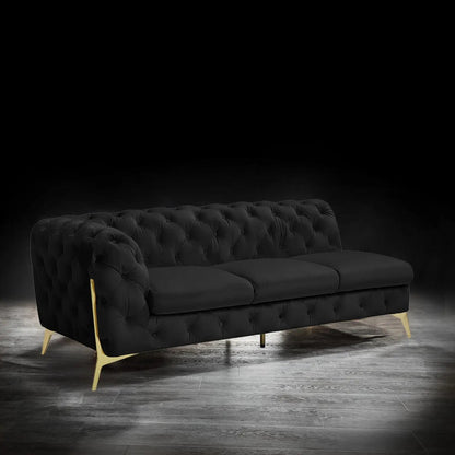 Regina LAF Sofa Chaise Sectional – Gold Base Edition