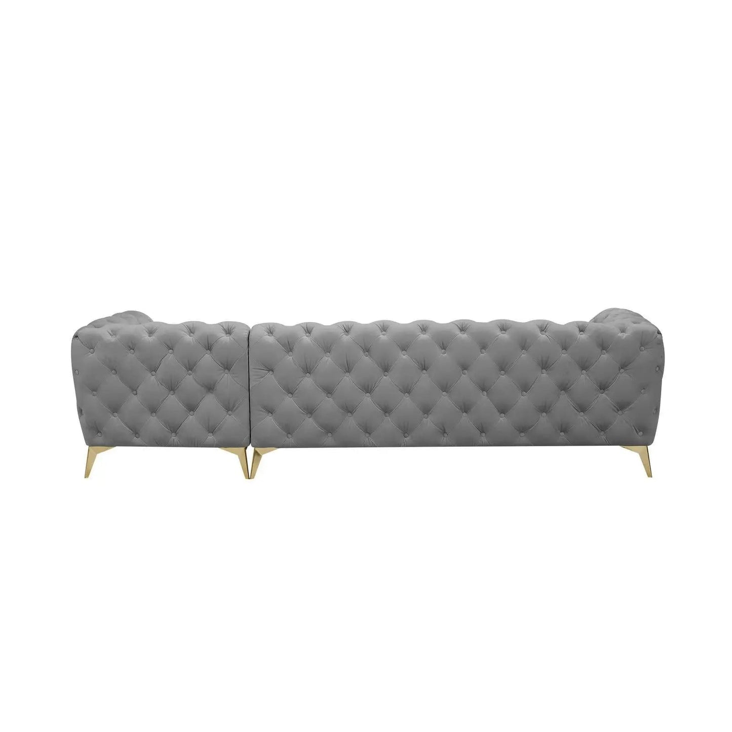 Regina LAF Sofa Chaise Sectional – Gold Base Edition