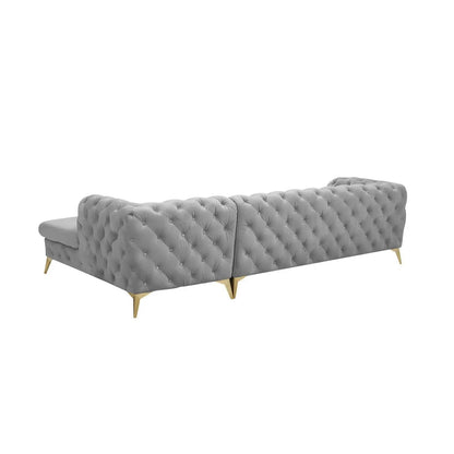 Regina LAF Sofa Chaise Sectional – Gold Base Edition
