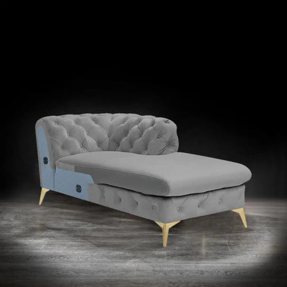 Regina LAF Sofa Chaise Sectional – Gold Base Edition