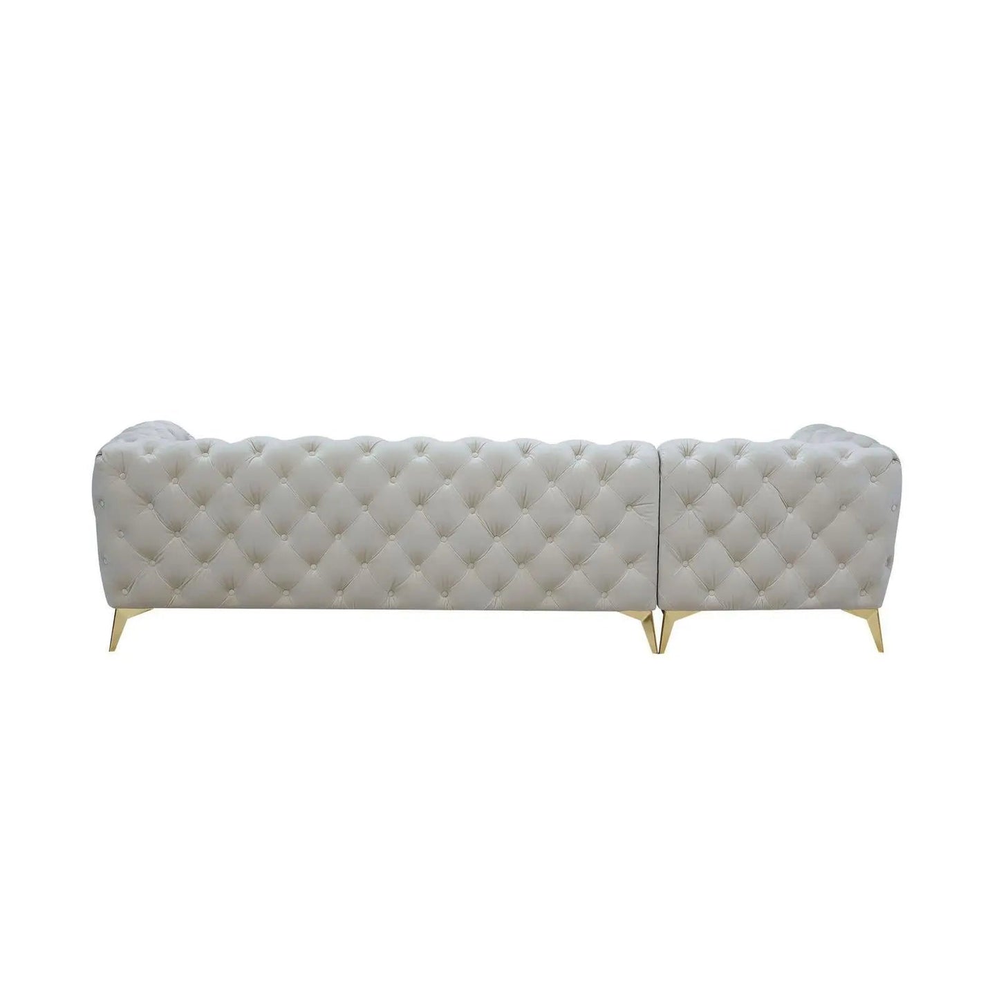 Regina RAF Sofa Chaise Sectional | Gold Finish