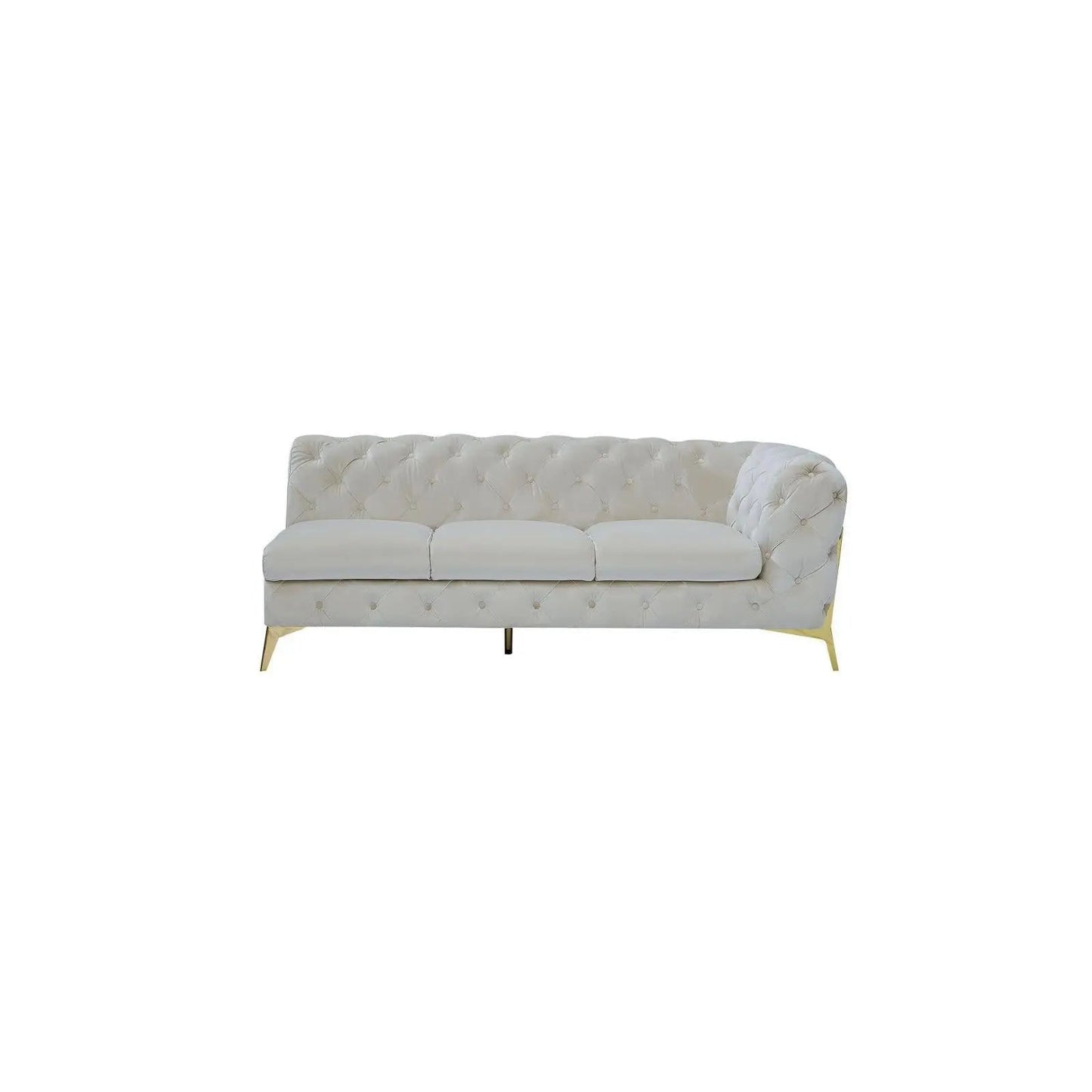 Regina RAF Sofa Chaise Sectional | Gold Finish