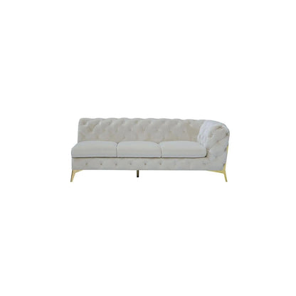 Regina RAF Sofa Chaise Sectional | Gold Finish