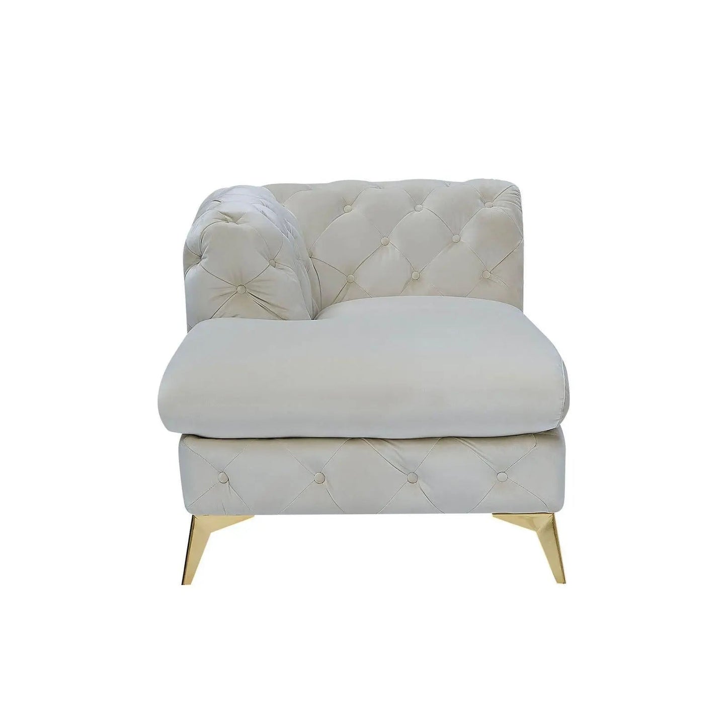 Regina RAF Sofa Chaise Sectional | Gold Finish