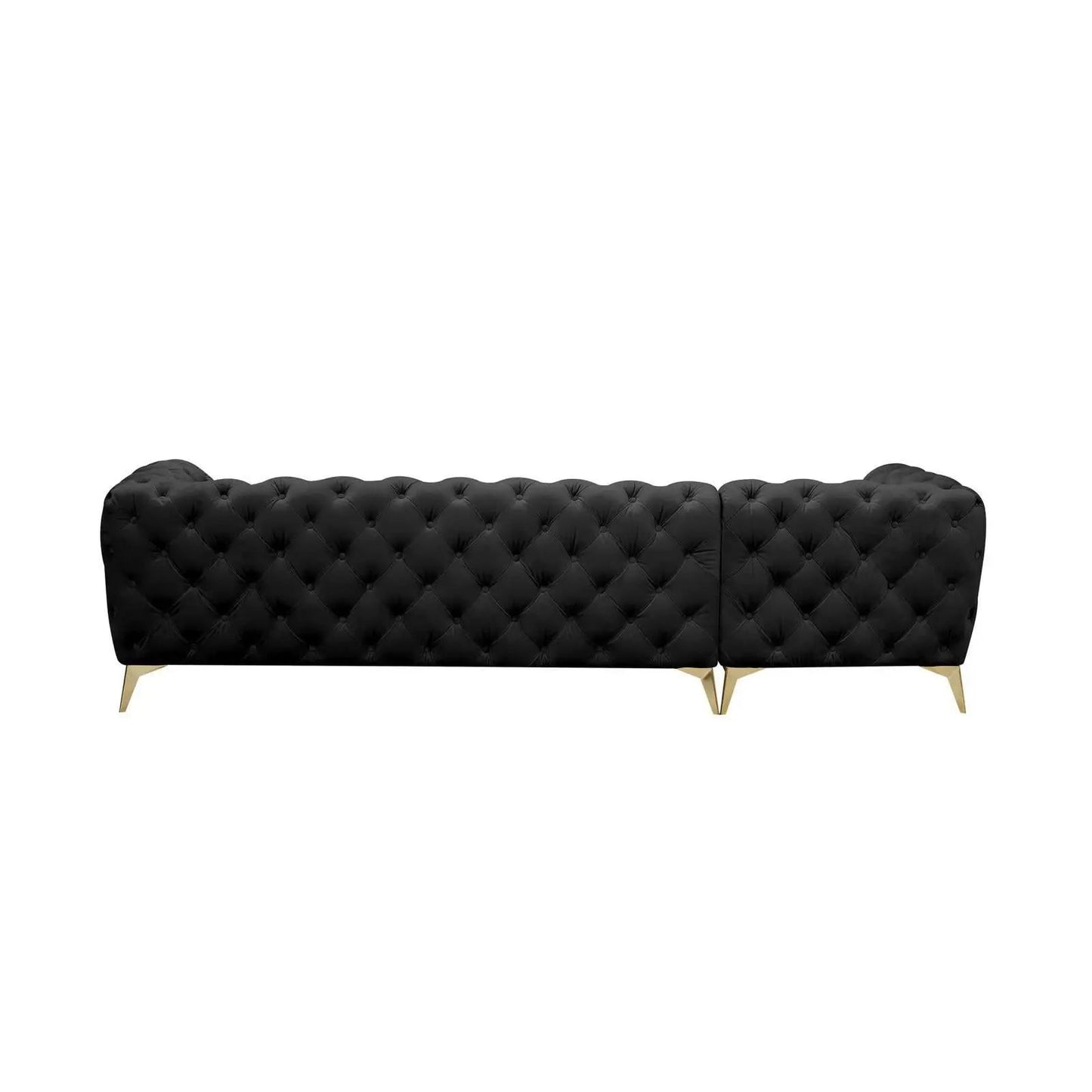 Regina RAF Sofa Chaise Sectional | Gold Finish