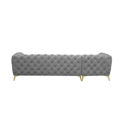 Regina RAF Sofa Chaise Sectional | Gold Finish