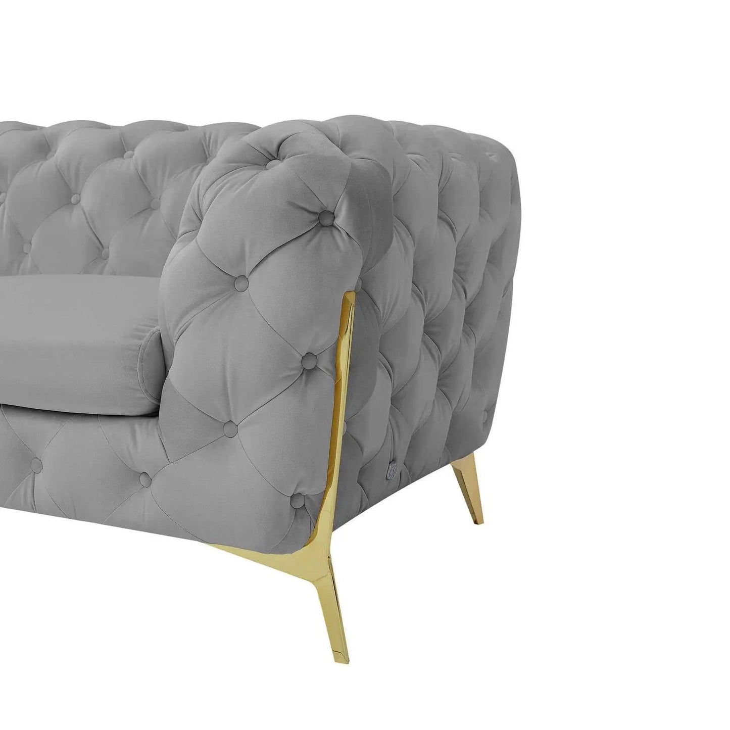 Regina RAF Sofa Chaise Sectional | Gold Finish