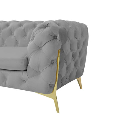 Regina RAF Sofa Chaise Sectional | Gold Finish