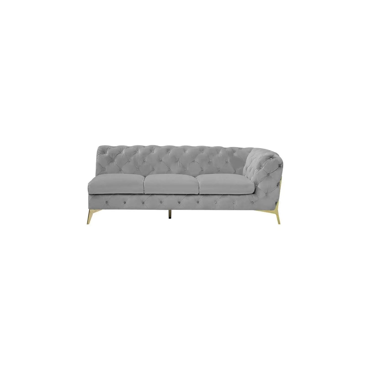 Regina RAF Sofa Chaise Sectional | Gold Finish