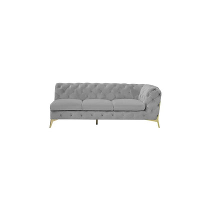 Regina RAF Sofa Chaise Sectional | Gold Finish