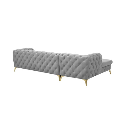 Regina RAF Sofa Chaise Sectional | Gold Finish