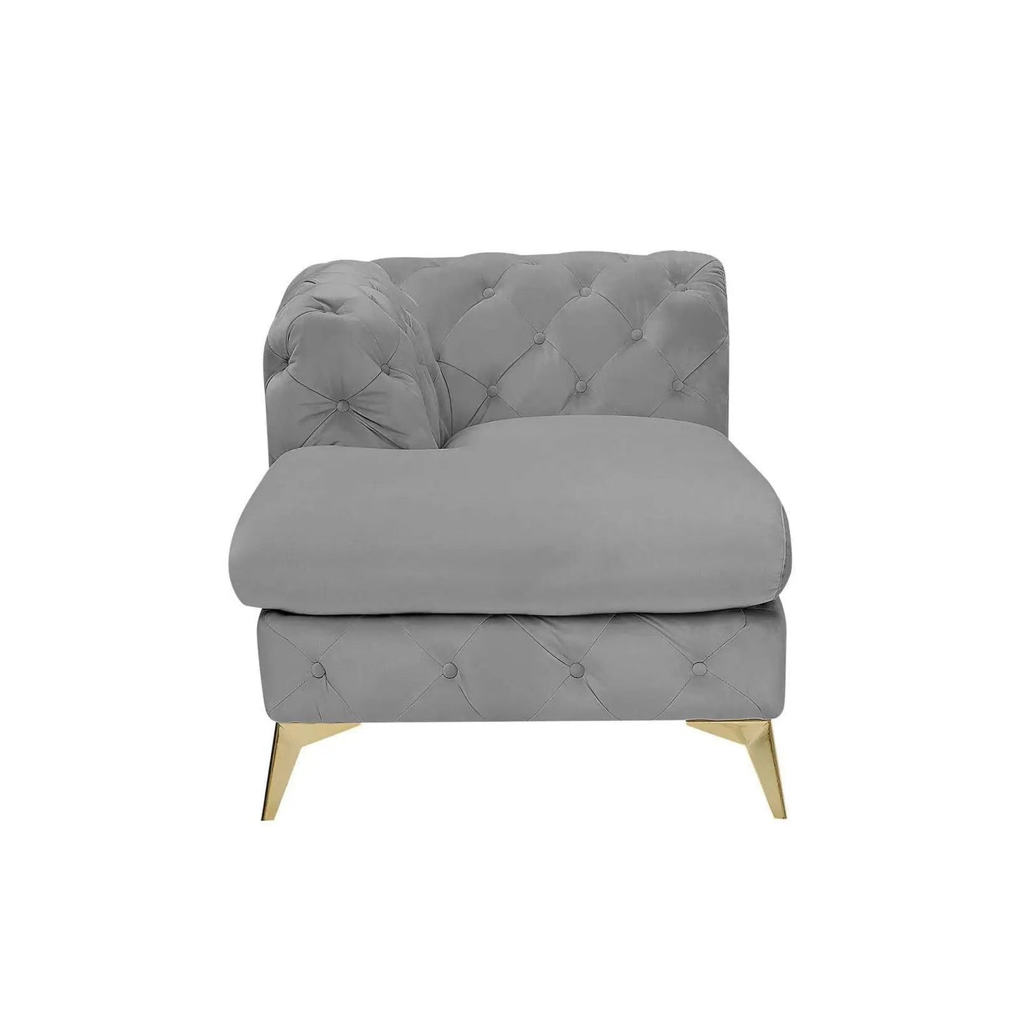 Regina RAF Sofa Chaise Sectional | Gold Finish