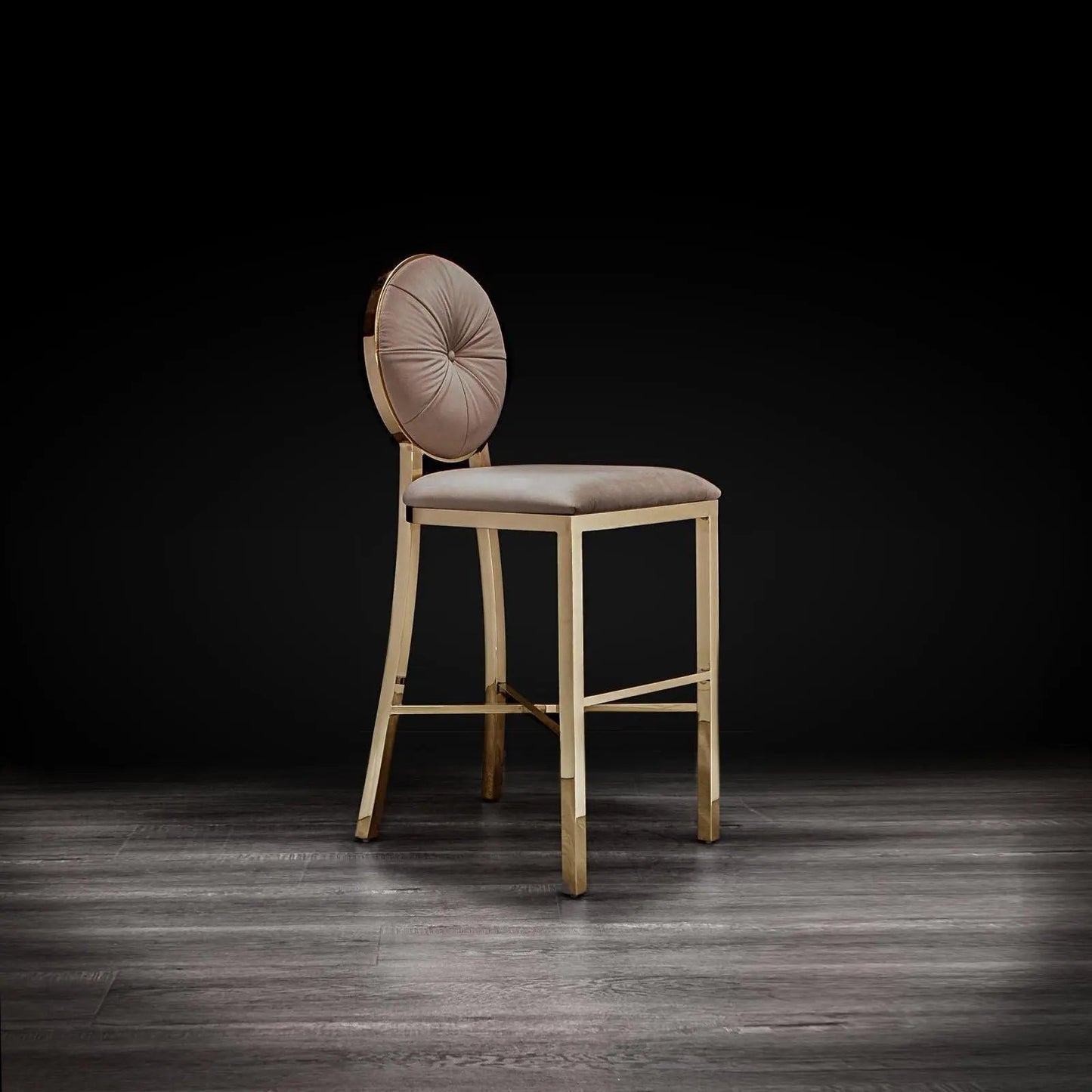 Regina Counter Stool – Rose Gold Accent