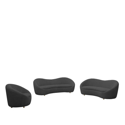Riccardo Modern Sofa Set – Black