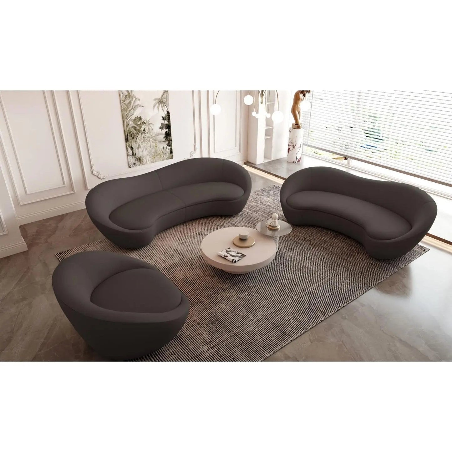 Riccardo Modern Sofa Set – Black