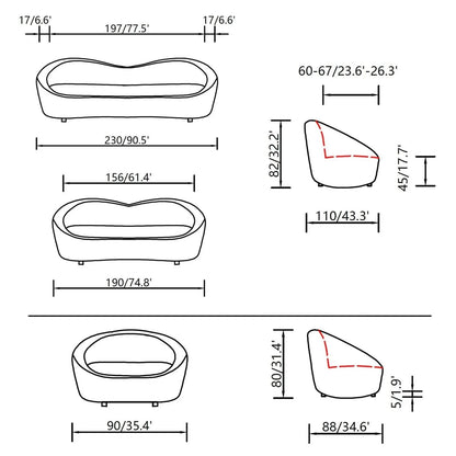 Riccardo Sleek Sofa Set – Light Gray