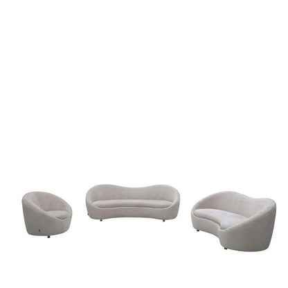 Riccardo Sleek Sofa Set – Light Gray