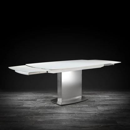 Romeo Matte White Extendable Dining Table