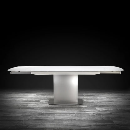 Romeo Matte White Extendable Dining Table
