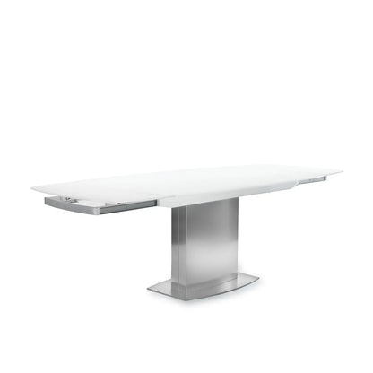 Romeo Matte White Extendable Dining Table
