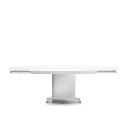 Romeo Matte White Extendable Dining Table