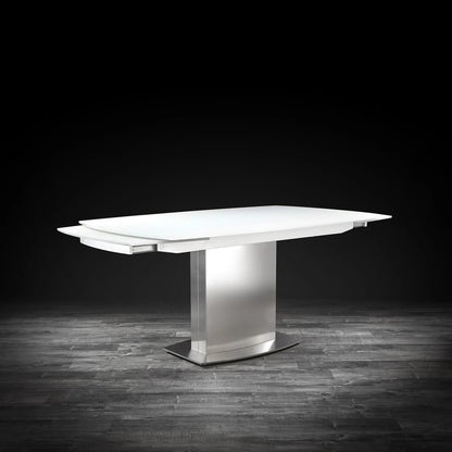 Romeo Matte White Extendable Dining Table