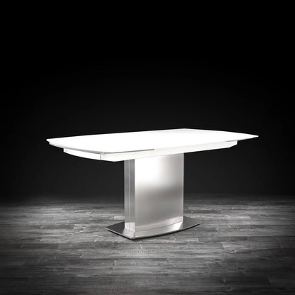 Romeo Matte White Extendable Dining Table