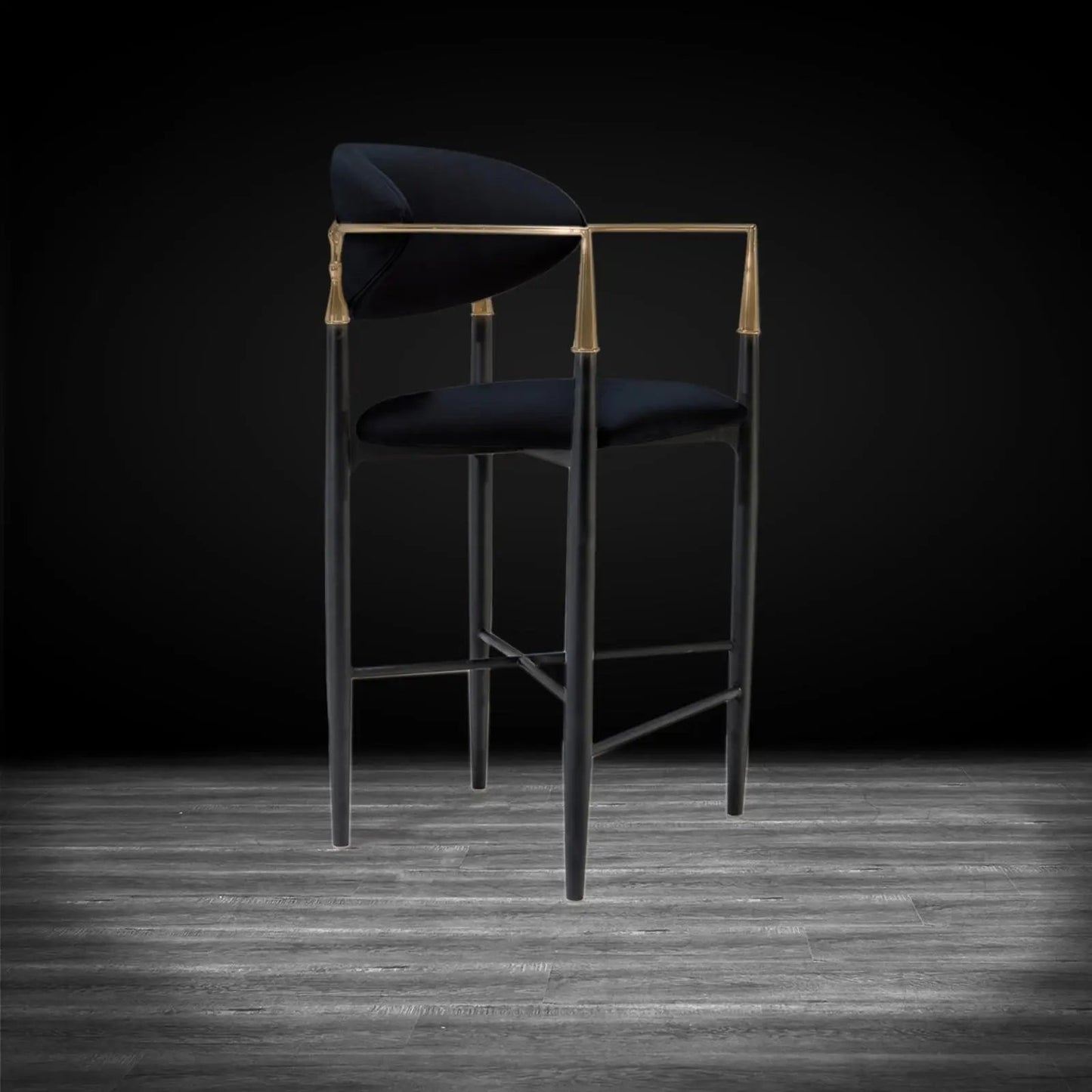 Roubi Counter Stool – Brushed Champagne Gold