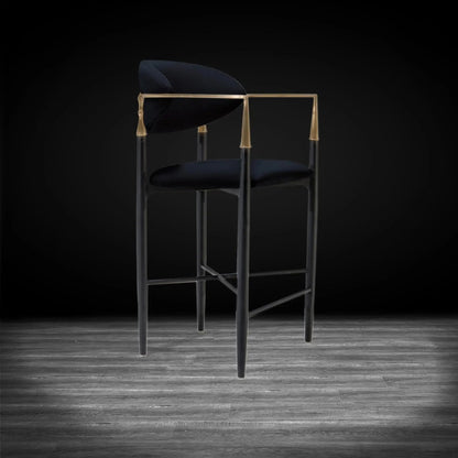 Roubi Counter Stool – Brushed Champagne Gold