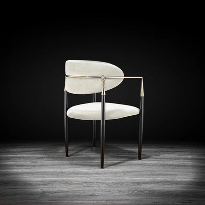 Roubi Champagne Gold Modern Dining Chair