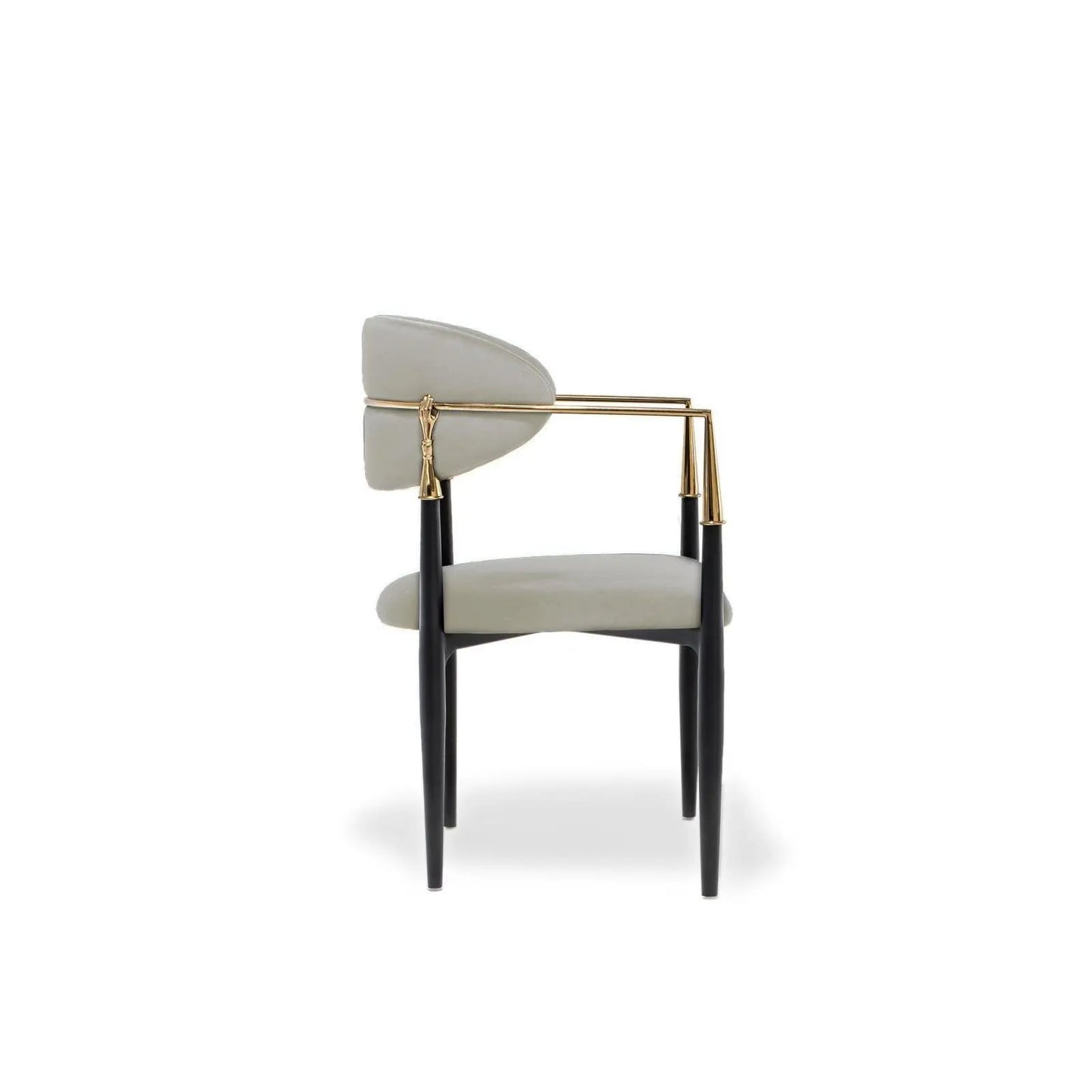 Roubi Champagne Gold Modern Dining Chair
