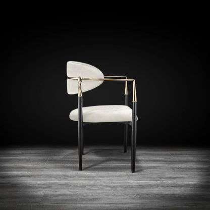 Roubi Champagne Gold Modern Dining Chair