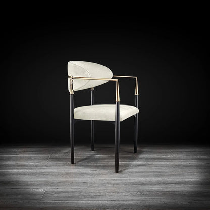 Roubi Champagne Gold Modern Dining Chair