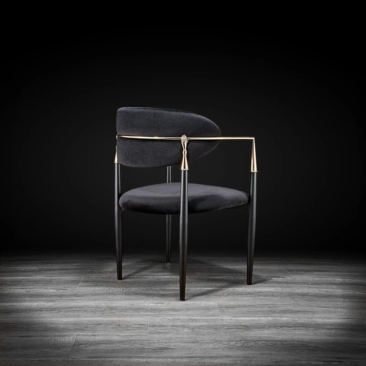 Roubi Champagne Gold Modern Dining Chair