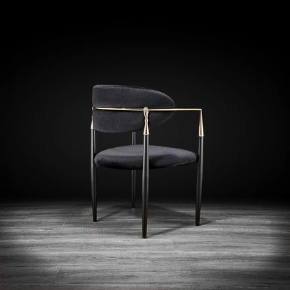 Roubi Champagne Gold Modern Dining Chair