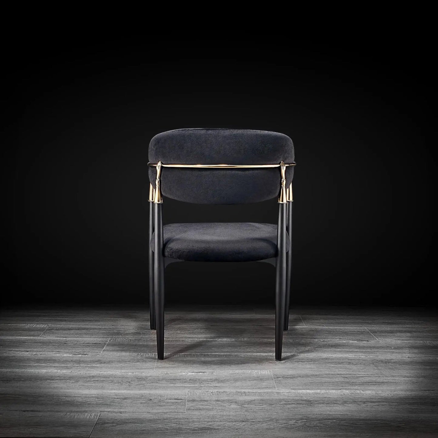 Roubi Champagne Gold Modern Dining Chair