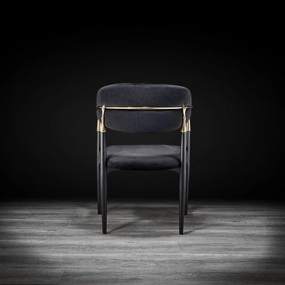 Roubi Champagne Gold Modern Dining Chair