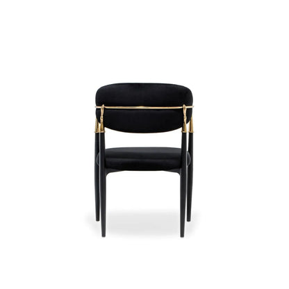 Roubi Champagne Gold Modern Dining Chair