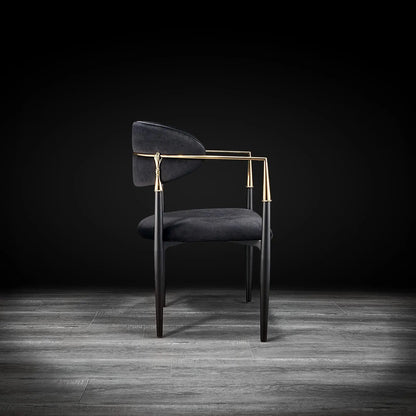 Roubi Champagne Gold Modern Dining Chair