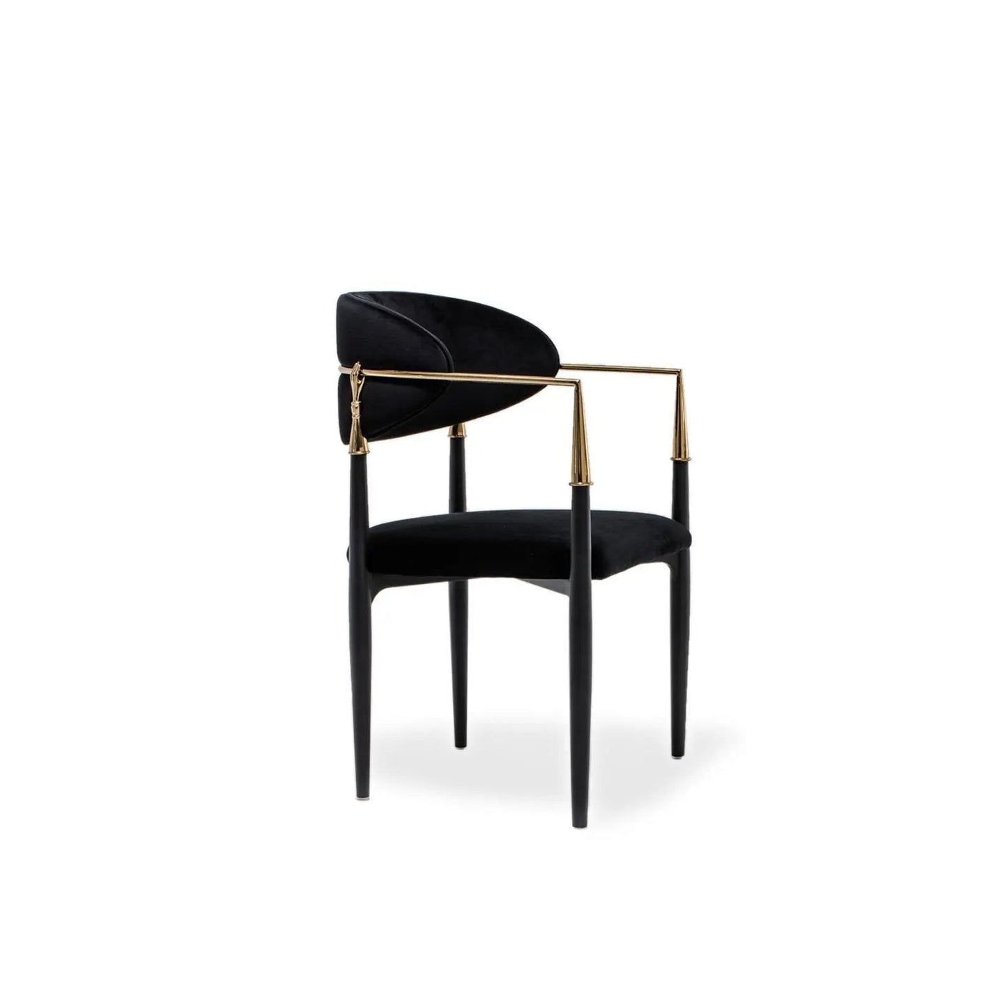 Roubi Champagne Gold Modern Dining Chair