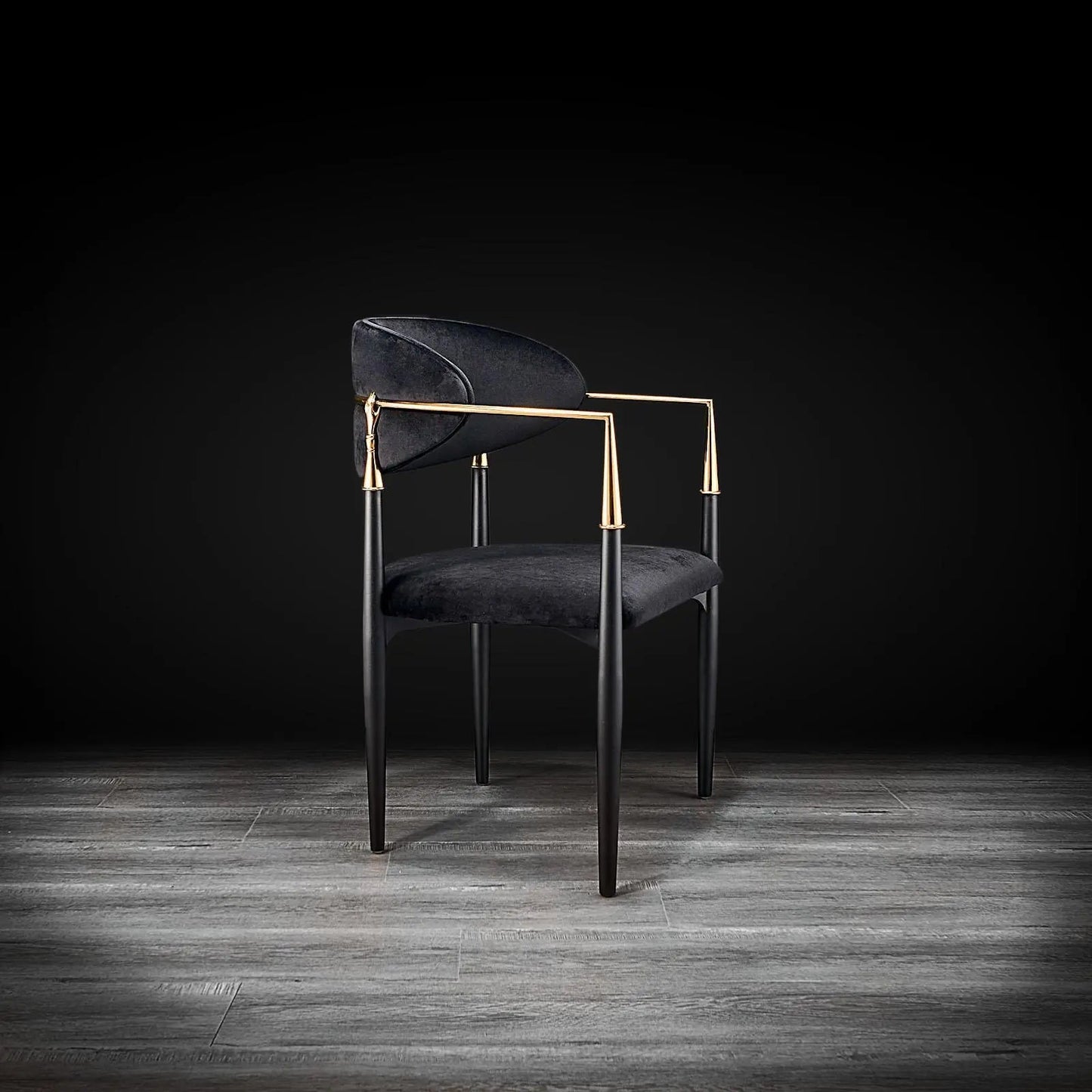 Roubi Champagne Gold Modern Dining Chair