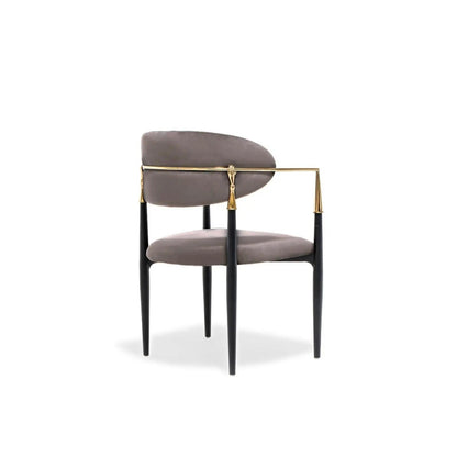 Roubi Champagne Gold Modern Dining Chair