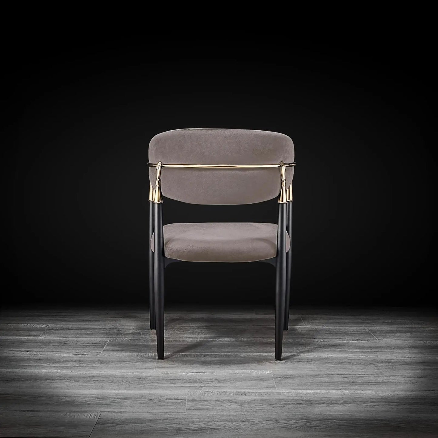 Roubi Champagne Gold Modern Dining Chair