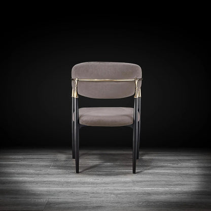 Roubi Champagne Gold Modern Dining Chair
