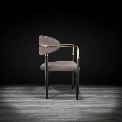 Roubi Champagne Gold Modern Dining Chair