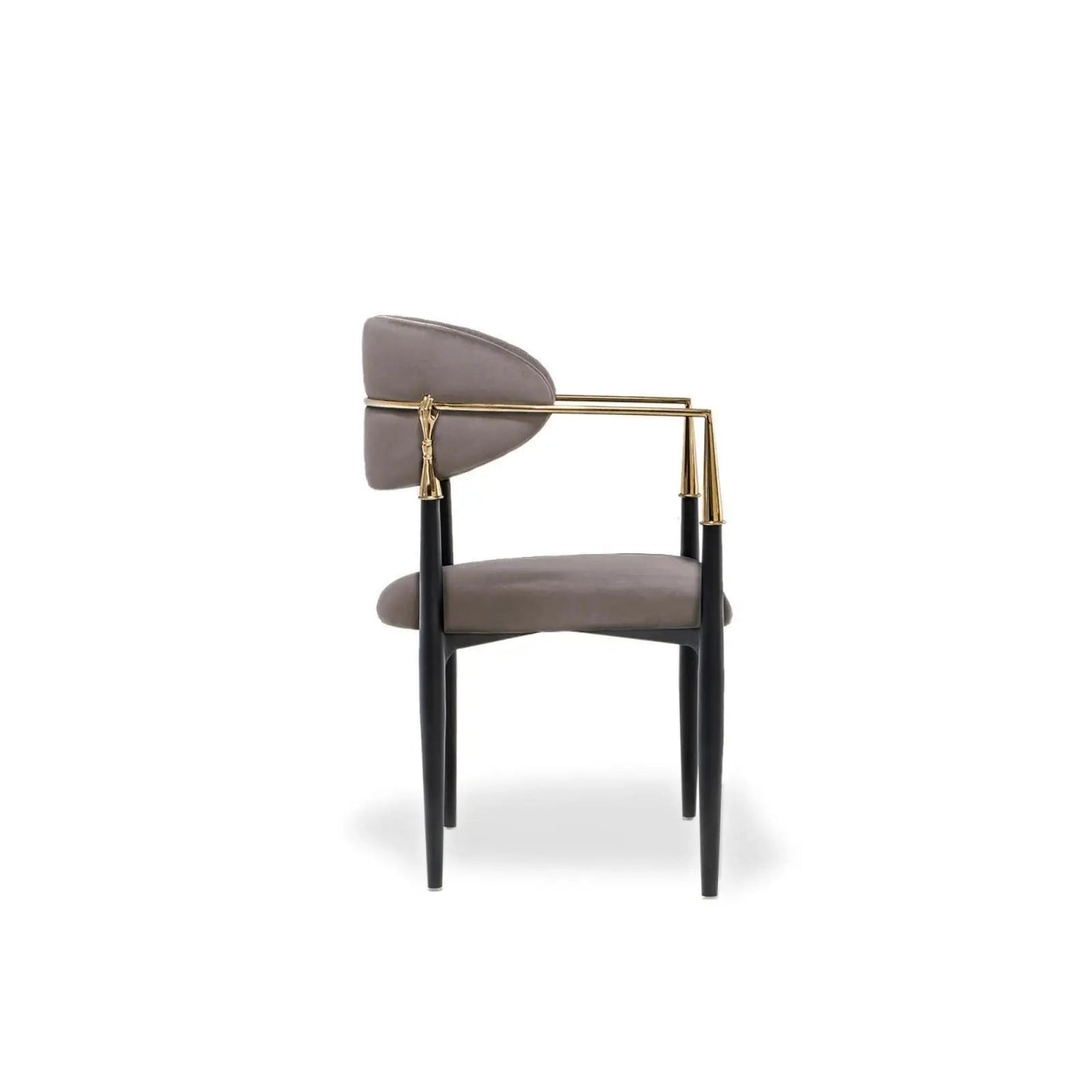 Roubi Champagne Gold Modern Dining Chair