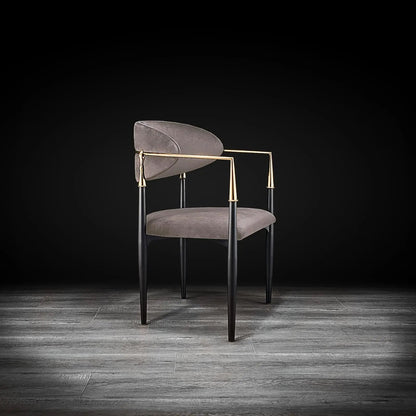 Roubi Champagne Gold Modern Dining Chair