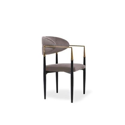 Roubi Champagne Gold Modern Dining Chair