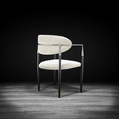 Roubi Elegant Silver Dining Chair